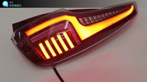 PERODUA MYVI LAGI BEST 2011-2016 DYNAMIC LED REAR TAIL LAMP WITH SCAN LIGHT (BLACK / RED) 2 PCS / SET
