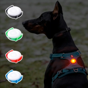 TRUELOVE Dog LED Lights USB Waterproof Rechargeable Dog Pet Tag for Night Walking Bright High Visibility Glow Attach to Collar Harness Leash Anti-lost