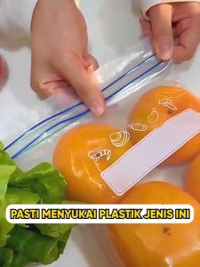 Angola Plastik Ziplock Reusable E47-E49 Fresh Bag Kantong Kulkas Penyimpan Makanan Sayuran Buah