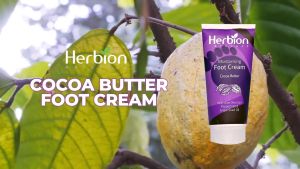 Herbion Naturals Moisturising Foot Cream with Cocoa Butter Aloe Vera Peppermint and Grape Seed Oil for Visibly Soft and Smooth Feet - 100 ml