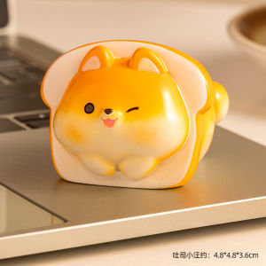 Cute Desktop Decorations Office Workstation Healing Goods Car Screen Plushies Resin Craft Half Handmade Friend Colleague Gifts