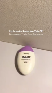 Facetology Triple Care Tinted Sunscreen SPF50 PA++++ 40ml | Hybrid UV Protection & Brightening | Lightweight & Calming for All Skin Types