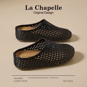 La Chapelle | Buckle Woven Openwork Soft-soled Womens Summer Sandals