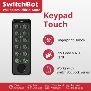 SwitchBot Keypad Touch - Smart Lock Fingerprint & NFC Keypad | Easy Install | No Drilling | Retrofit