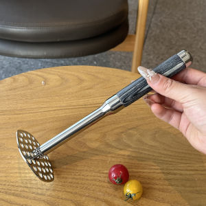 Thickened Stainless Steel Potato Masher Manual Fruit Nuts Grinder Home Use Kitchen Tool for Baby Food Puree Maker
