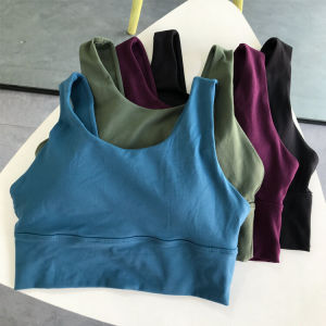 Womens Sports Yoga Tank Top Built-In Bra Breathable High Elastic Fitness Short Vest Beautiful Back Fixed Height Support