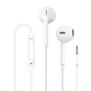 Smart Wired Earphones Music Call Control Half In-Ear for Android iPhone Universal Earplugs Mobile Phone Audio Video Appliances