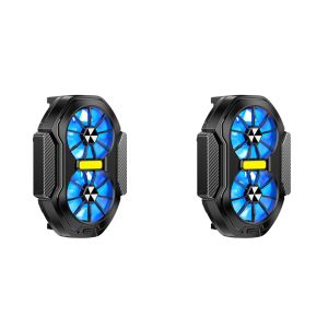 FS01 Dual Fan Rechargeable Mobile Phone Cooler Stronger Cooling Air Phone Radiator Mini Back Clip USB Radiator for Android IOS