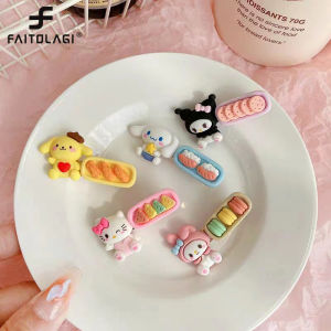 Kawaii Hello Kitty Cartoon Hairpin Sweet Student Sanrio Melody Snack Platter Duck Mouth Clip Girl Heart Ornaments gift