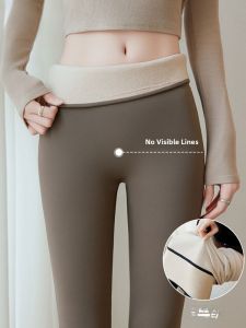 MiiOW | High Waist Fleece Lined Shark Skin Yoga Pants Womens Outerwear Autumn Winter New Style Warm Tummy Control Butt Lifting