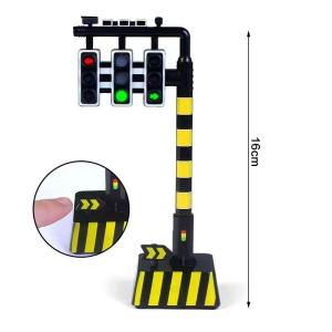 Hot Mini Traffic Signal Light Toy Model Simulation Road Sign Scene LED Kid Traffic Safe Education Learning Toy Car Accessories