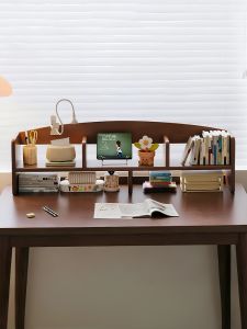 ZHUSHANXIA | Wooden Desktop Bookshelf Organizer