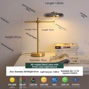SHIMENG | Luxury Retro Copper Desk Lamp