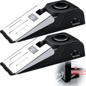 สัญญาณกันขโมยประตูแบบพกพา 1/2 ชิ้น เสียงไซเรน 120 เดซิเบล ระบบไร้สาย สำหรับเดินทาง ป้องกันการบุกรุก รักษาความปลอดภัยในบ้าน