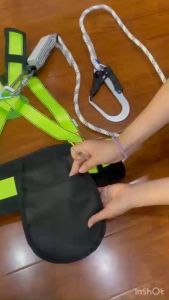 Dây an toàn Hàn Quốc bán thân có hộp giảm sốc 1 Móc Thép- Hình thật