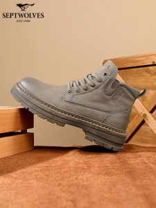 SEPTWOLVES | Fashionable Lace-up Desert Boots Height Increasing Shoes