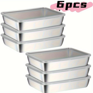 6 Hộp Đựng Thực Phẩm Bằng Thép Không Gỉ Dung Tích Lớn 1.2L Thích Hợp Đựng Rau Củ Quả Thịt Tươi Và Các Loại Thực Phẩm Khác