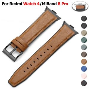 Leather Band for Redmi Watch 5 4 Strap Wristband Vintage Bracelet for Mi Band 8/9 Pro SmartWatch Correas Replaceable Accessories