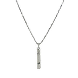 สร้อยคอเสียงร้องแบบลำลองสำหรับผู้ชายและผู้หญิง ดีไซน์เรียบง่าย สร้อยคอแบบหัวเข็มขัดแบบลำลอง โซ่แบบกล่อง เครื่องประดับแฟชั่น