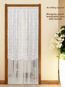 Lace Privacy Door Curtain Perforation-free Light-permeable Mosquito-proof