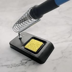 Hot Soldering Iron Stand Portable Holder Soldering Tin Stand with Welding Cleaning Sponge Electric Soldering Iron Accessories