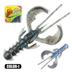 Spinpoler UV Lighting Soft Fishing Lure Tôm Mùi Hương Mồi Nhân Tạo Có Muối Nổi Cho Cá Nước Ngọt Và Nước Mặn