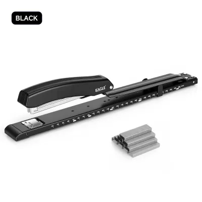 Eagle | EAGLE Long Arm Stapler with1000 Free Staples Heavy Duty 30cm Throat Depth for A4 Booklets Posters Binding School Office Supplies