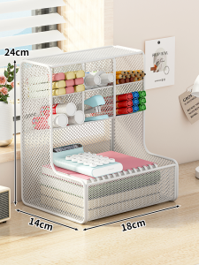 Desk Organizer Storage Shelf Slanted Pen Holder