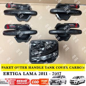 Paket Outer Handle Tank Cover Ertiga Lama Old 2011 2015 2016 2017 Carbon Glossy .