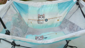 Breathable Cooling Pet Hammock | Upgraded Scratch-Resistant Cat Fishing Print