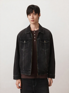 GXG | Retro Loose Color Blocking Denim Jacket