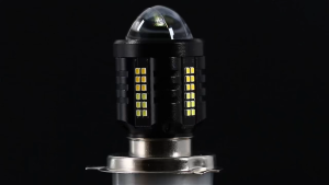 Lampu Depan Sepeda Motor LED H4 BA20D P15D Bohlam Canbus Lampu Sorot Tinggi dan Rendah Bebas Kesalahan 2016 3570 CSP Lampu Depan Sepeda Motor untuk Sepeda Motor Putih 6000K+3000k 12V-80v