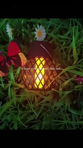 BALDR | Outdoor Solar Hanging Flame Lamp with Hollow Design Branch Atmosphere LED Light for Courtyard Garden Pendant Light