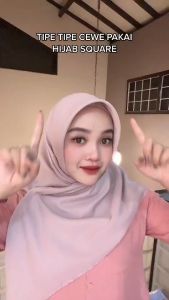Hijab segi empat Bella square polycotton 115x115 cm Jilbab segi empat polos