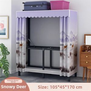 No-Assembly Folding Steel Heavy-Duty Closet