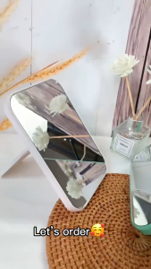 Cermin Kaca Rias Make Up Kreatif Kaca Cermin Lipat Persegi Portable Beauty Mirror Cermin U-SS