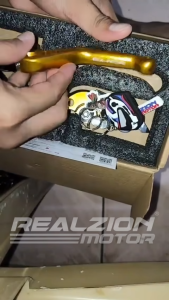 REALZIONMOTOR For Honda Click 125i 150i 160 3D Pattern Brake Clutch Lever Modified Adjustable 2 Pcs