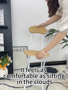 Nearra Folding Stool Foldable Chair with Backrest Light Weight Portable Dining Chair New Modern Design Study Stool