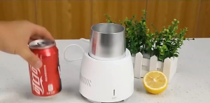 Portable Mini Electric Beverage Cooler Cup 350ml Rapid Cooling USB Drink Chiller for Coffee Milk Home Office Desktop