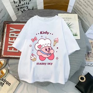 Bandai | Star Kirbys Adult T Shirt Cartoon Men Women Kids Clothes Cute Game Short Sleeve Oversized Streetwear Fashion Cotton Casual Tops