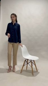 FAME - Emma Kemeja Polos Navy - 9211863