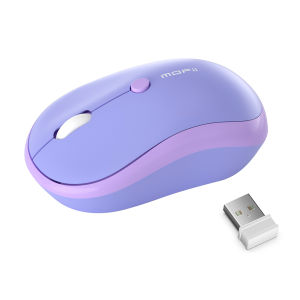 Mofii | MOFii M5AG Pink Rounded Ergonomic Wireless Mouse 2.4G Plug and Play 3 DPI Portable Optical Mouse for Office Work