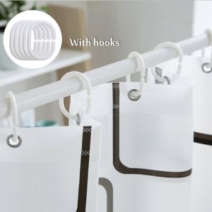 180 x 200cm Bathroom Shower Curtains Thicken PEVA Water Proof Shower Curtain Anti Mould Dry Wet Separation Curtain 180 x 180cm