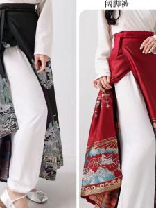 White Safety Pants Underwear Hanfu Rouqun Dance Bottoms Wide Leg Pants Anti-static Light Proof Innerwear for Women