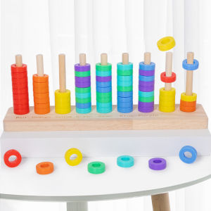 Wooden Montessori Colors Cognitive Matching Game Early Learning Educational Toys For Children Kids Logical Thinking Training