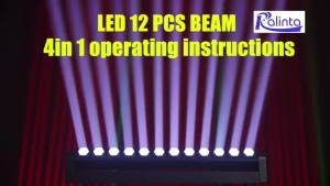 RGBW 12-head led beam light 15W strong beam moving head light