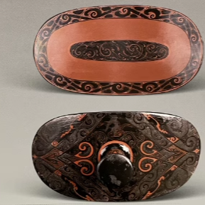 Retro Elm Wood Carved Colorful Large Varnish Knee Seat Meditation Stool Artistic Low Table Furniture for Adults Customizable