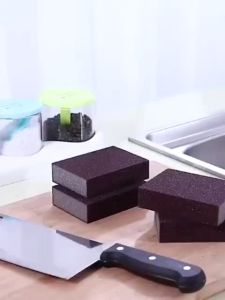 🚚ReadyStock🚚 1 Pcs Fine Flexible Sponge Carborundum Brush Kitchen Washing Cleaning Kitchen Cleaner Tool 金刚砂海绵