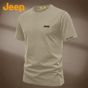 Jeep | Breathable Short Sleeve T-shirt White Letter Print