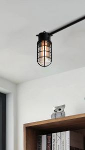 OUTDOOR INDUSTRIAL CAGE DESIGN E27 BULKHEAD WALL CEILING LAMP LIGHTING